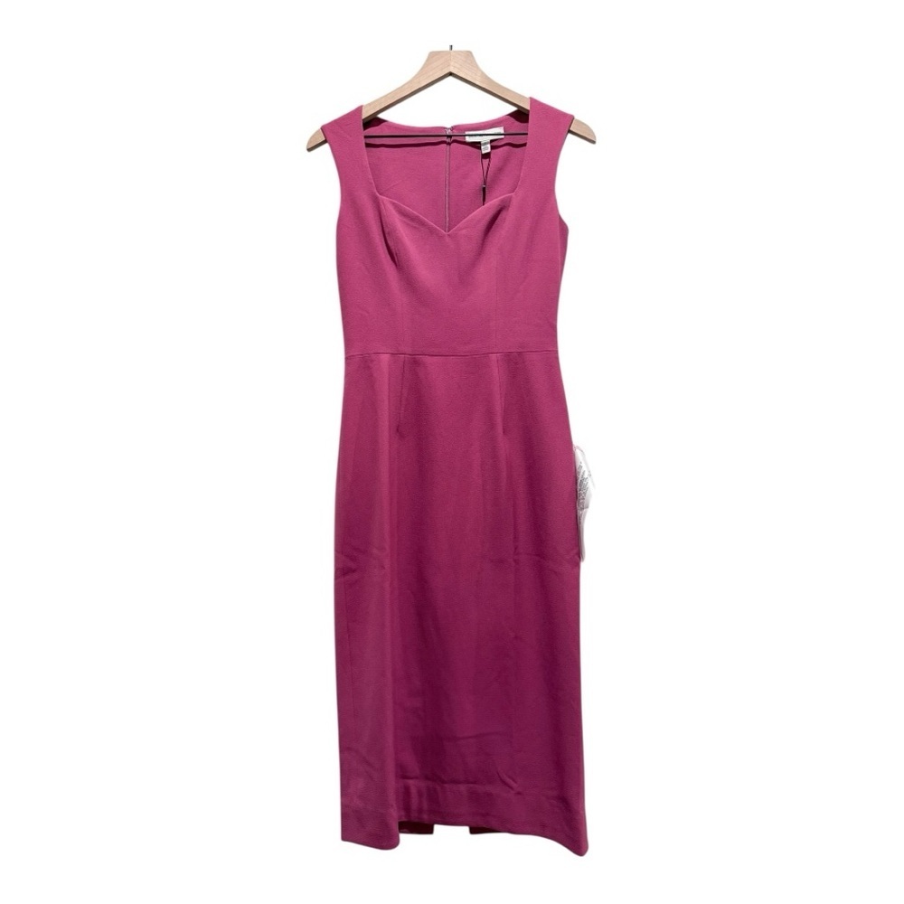 Dress the Population Elle Sweetheart Midi Dress in Hibiscus Pink – Size S NWT - Picture 1 of 11